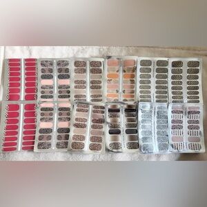 (32) Solid Animal Print/Floral/Heart/Pattern Overlay polish strip sets 💅🏻
